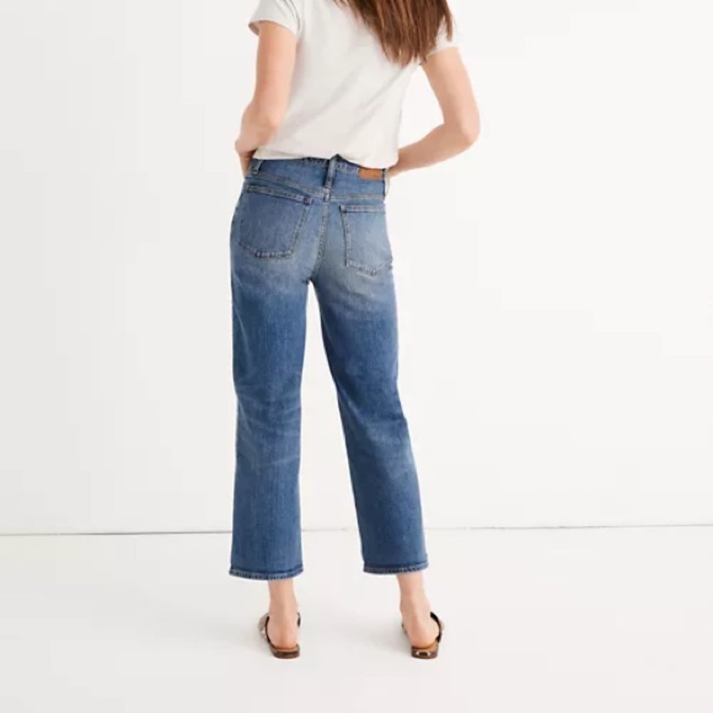 Madewell Slim Wide Leg Jeans Stud Edition - Picture 4 of 6